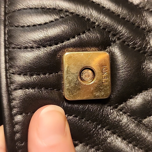 Vintage Fendi Roma Pasta Bag in Black Quilted Leather - Picture 12 of 13